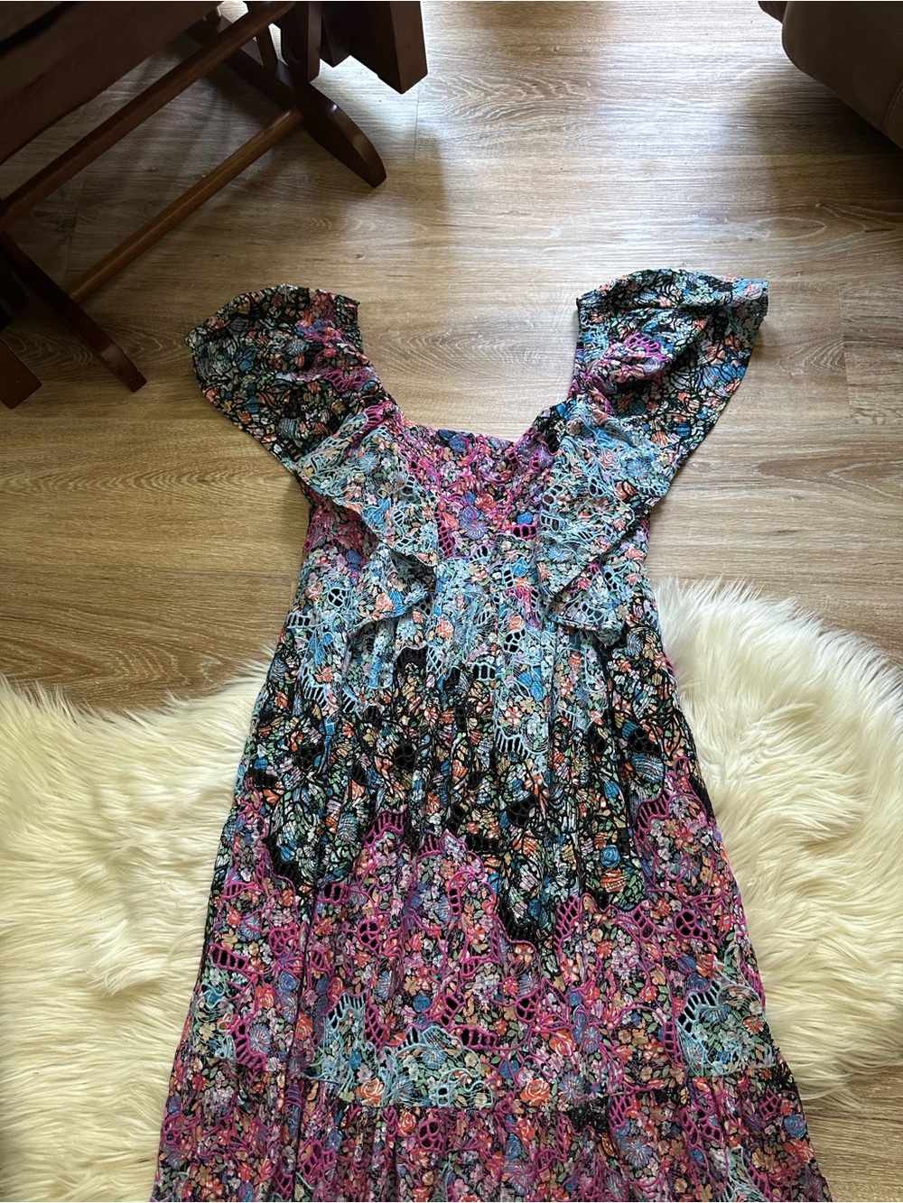 ANTHROPOLOGIE Clementina Eyelet Maxi Dress - Picture 10 of 11